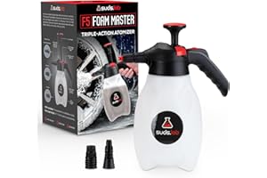 SUDS.LAB Suds Lab F5 Foam Master - Triple-Action Pump Foam Sprayer with 3 Nozzles, Cordless Hand Pump Bottle for Car Wash & Versatile Use - 70 Oz. Portable Detailing Atomizer