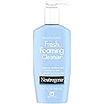 Neutrogena Fresh Foaming Gentle Daily Facial Cleanser & Makeup Remover, Soap Free, Removes Dirt, Oil & Waterproof Makeup, Non-Comedogenic & Hypoallergenic, 6.7 fl. oz