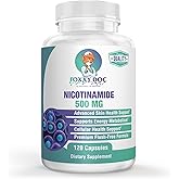 Dr. Valerie Nelson Nicotinamide 500 mg - Vitamin B3 – Energy; Cell & Skin Health. Value Priced - Flush-Free - 120 Veggie Caps by Foxxy Doc