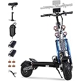 Electric Scooter Adult, 7000W Motor, 60V 33Ah Battery, 55 mph(88kmh), Max 65 Miles(104km) Range, Hydraulic Suspension, 13" Al