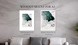 Scholar Tree White Wooden Frame A2 Set of 3 with Mat for A3 Mount Wall view 3