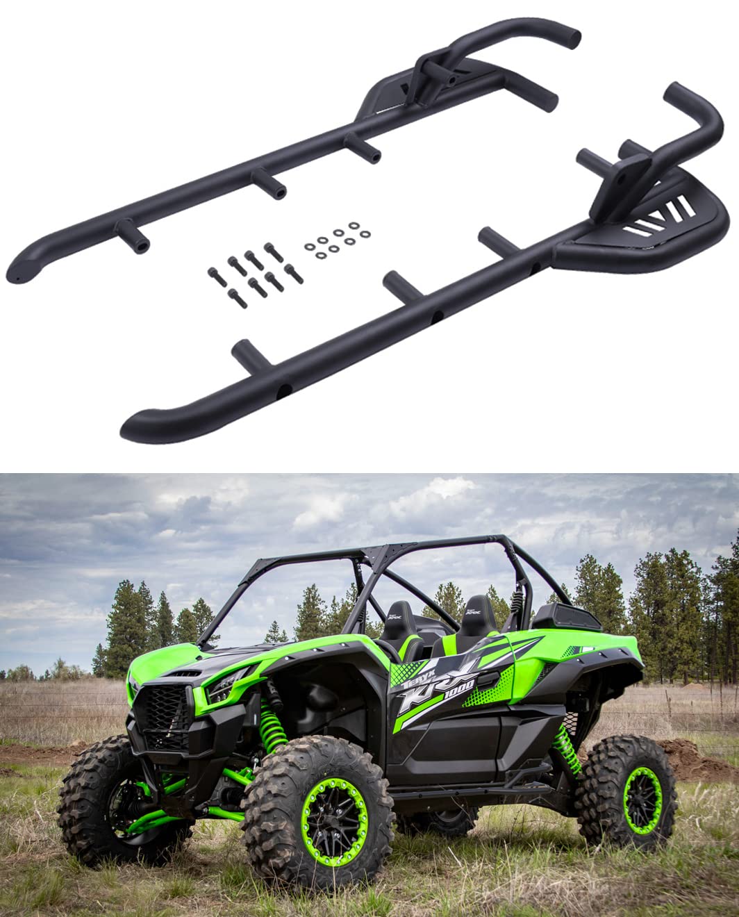 Photo 1 of ELITEWILL Teryx KRX 1000 Rock Sliders Side Nerf Bars Tree Kickers Compatible with Teryx KRX 1000 Replace OEM #99994-1314