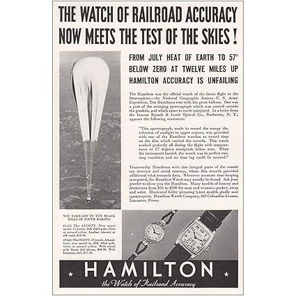  Relicpaper 1934 Hamilton Watch Railroad