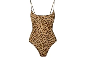 Narecte Sexy One Piece Bathing Suit for Women Tummy Control High Cut One Piece Swimsuit Womens Swim Suit