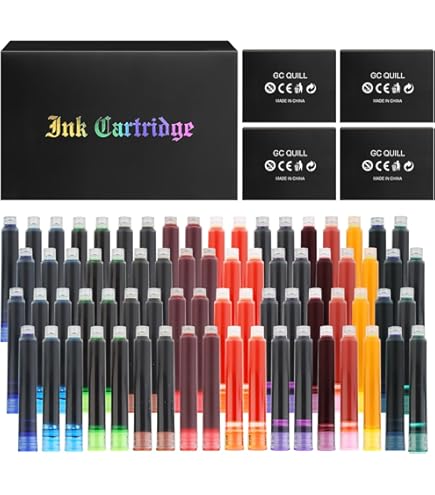 GC QUILL Fancy Fountain Pen Set Fine And Medium Nibs 18 Ink Cartridges Ink Converter Syringe Filler Luxury Pen Gift For Men Women Nice Pen For Writing Journaling Mu 14 P 329837910