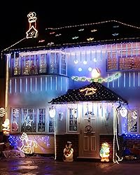Solar Meteor Shower Icicle Lights 20 Tubes 480 LED