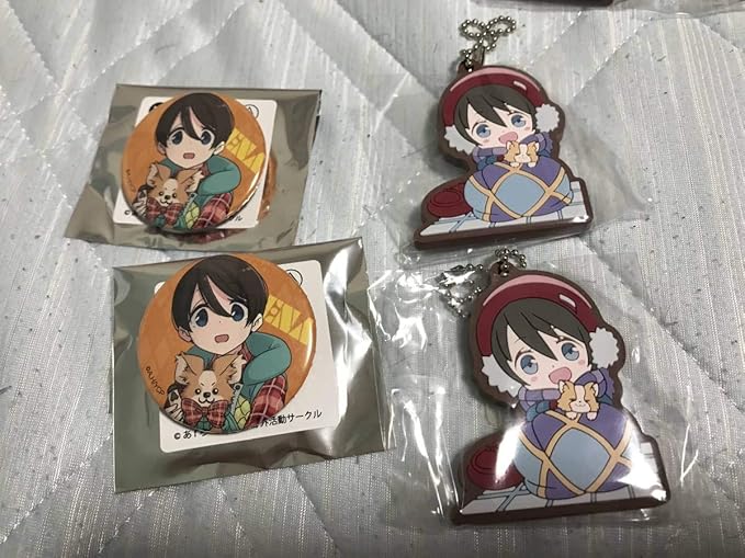 Amazon Co Jp ゆるキャン 斉藤恵那 缶バッジ ラバーストラップ セット 秘密結社ブランケット入団説明会 18 Autumn ホビー 通販