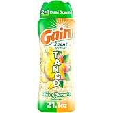 Gain Tango 2-in-1 Laundry Scent Booster Beads, Pi&ntilde;a and Plumeria Scent, 21.1 oz, Laundry Beads with Dual Scents Plus All Day Freshness