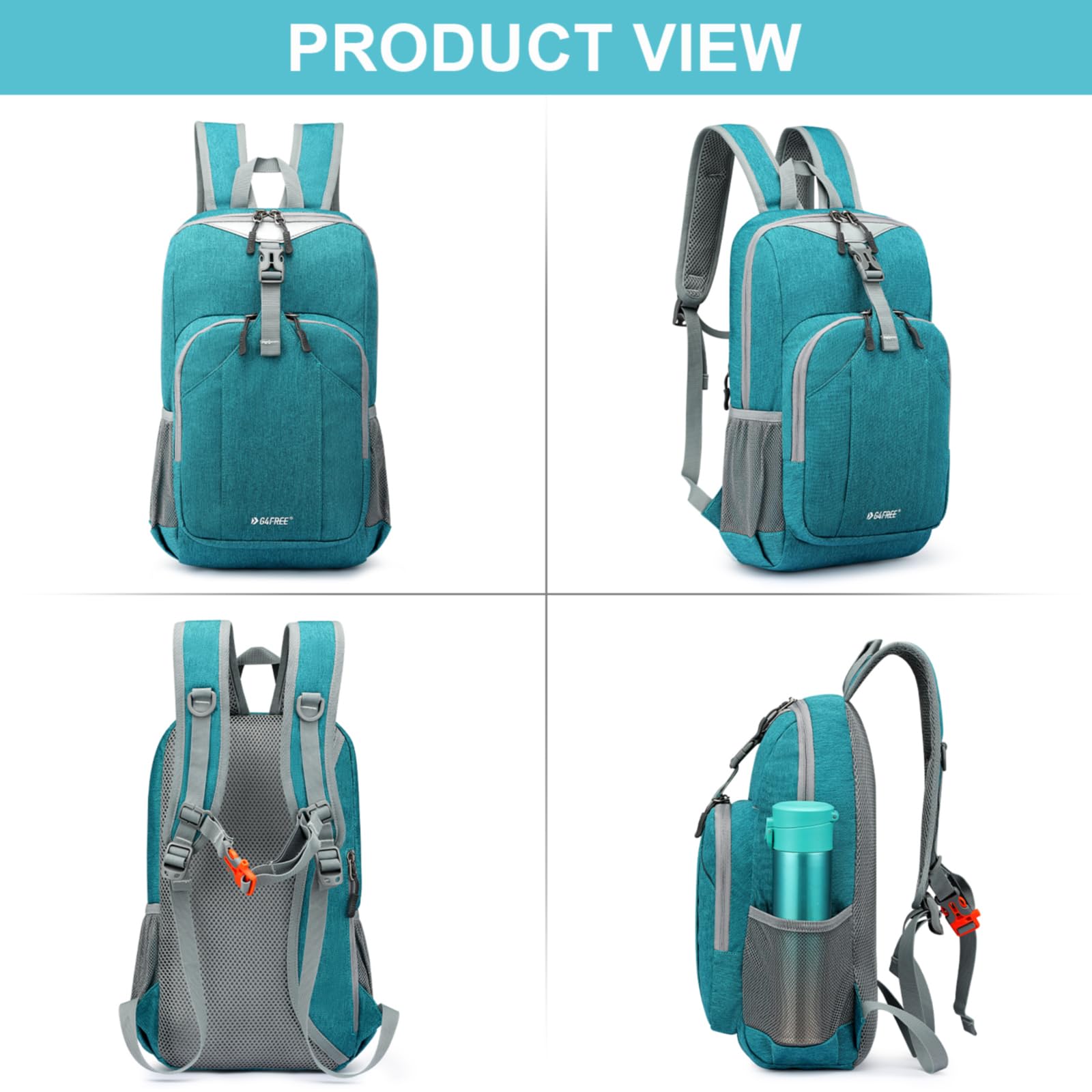 G4Free Mini 10L Hiking Daypack Small Hiking Backpack Cycling Compact Shoulder Backpack Outdoor for Men Women