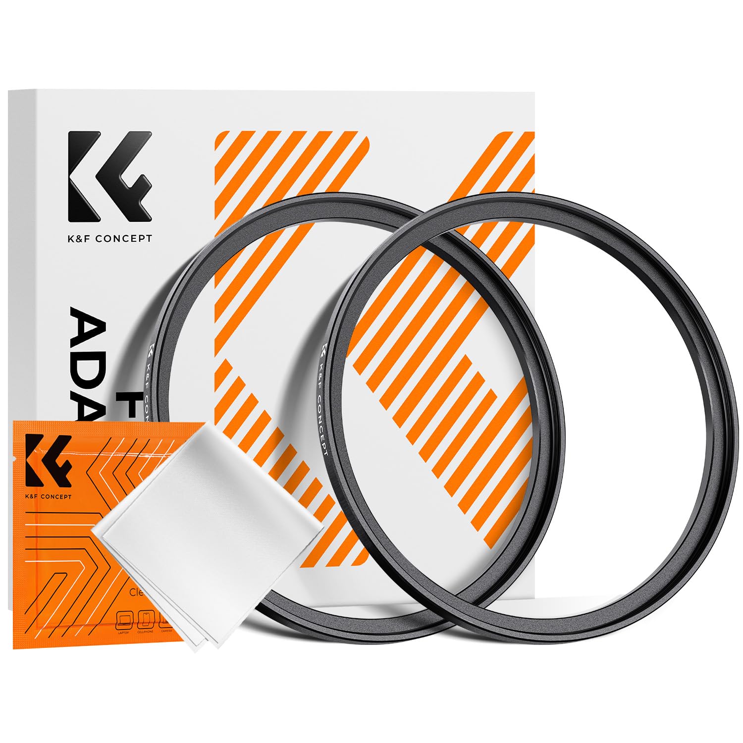 K&F CONCEPT 67mm-77mm Metal Step Up Ring, 67mm to 77mm Aluminum Camera Lens Filter Adapter Ring Filter Adapter Ring for Camera Lenses Hood, Black