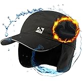 TOP-EX Oversize XL XXL Men's Waterproof Winter Baseball Cap Fleece Earflap Trapper Hat for Cold Weather Large Heads