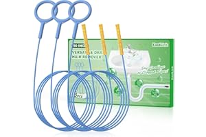 EastLink 50 Inch Sink Snake Hair Drain Clog Remover, Anti-Break Steel Drain Snake Drain Hair Removal Tool, Flexible Shower Sn