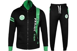 A2Z 4 Kids Boys Girls Tracksuit HNL Projection Contrast Zipped Hooded Top Jogging Bottoms Sports Comfortable Tracksuit