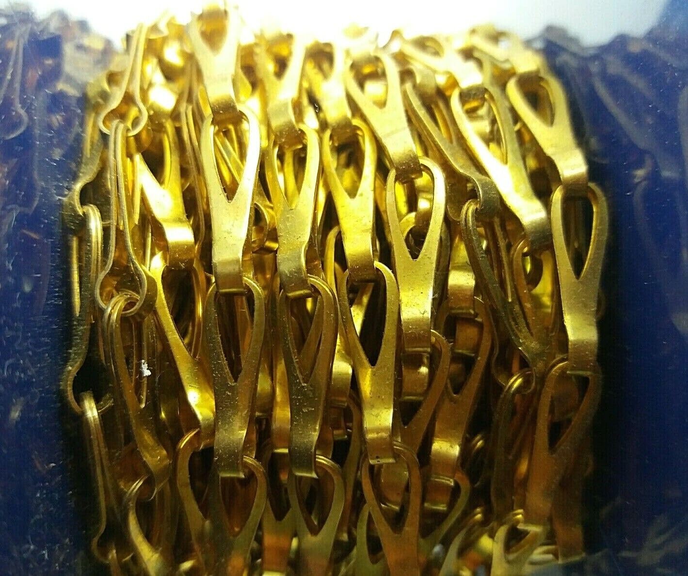 Polished Brass Chandelier Chain Mirror Picture Hanging 1 Meter Length 16mm Long Links