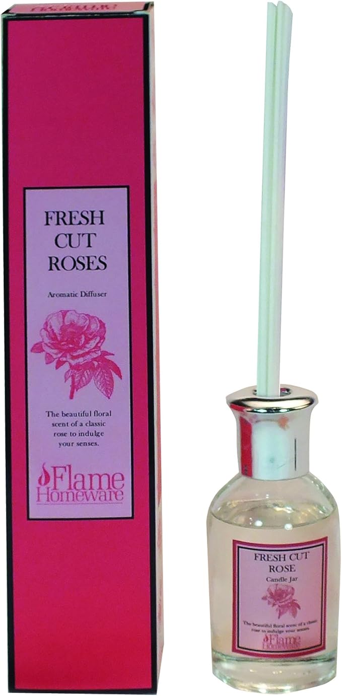 Flame Homeware Reed Diffuser(in Fresh Cut Roses) Amazon.co.uk Kitchen & Home