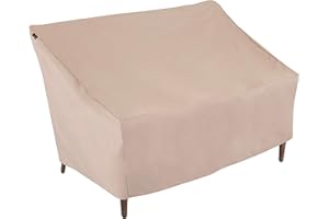 Modern Leisure Chalet Patio Loveseat Cover - Weather-Resistant Fabric - Outdoor Furniture Protection Perfect for Patio, Deck, and Porch - 57.5" L x 38" W x 38" H - Beige