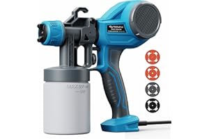 Tilswall Paint Sprayer, HVLP Electric Paint Sprayer Gun, Lightweight Spray Gun with 4 Nozzles & 3 Patterns, Easy to Clean for