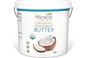 Miracle Palm Organic Coconut Butter, Spread, Pure Coconut Spreads Usda Organic - 1 Gallon (Pack of 1), Non-GMO, Kosher, and Vegan-Friendly, Perfect for Spreading, Blending, or Baking