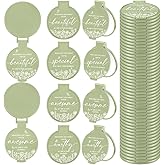 HSDSH 100 Pcs Inspirational Compact Mirror Bulk Small Pocket Mirror Purse Round Portable Folding Makeup Mirror for Women Coworker Employee Teacher (Green)