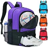Hsmihair Soccer Bag-Soccer Backpack&Backpack for & Football Volleyball & Basketball,with Ball Compartment and Separate Cleat