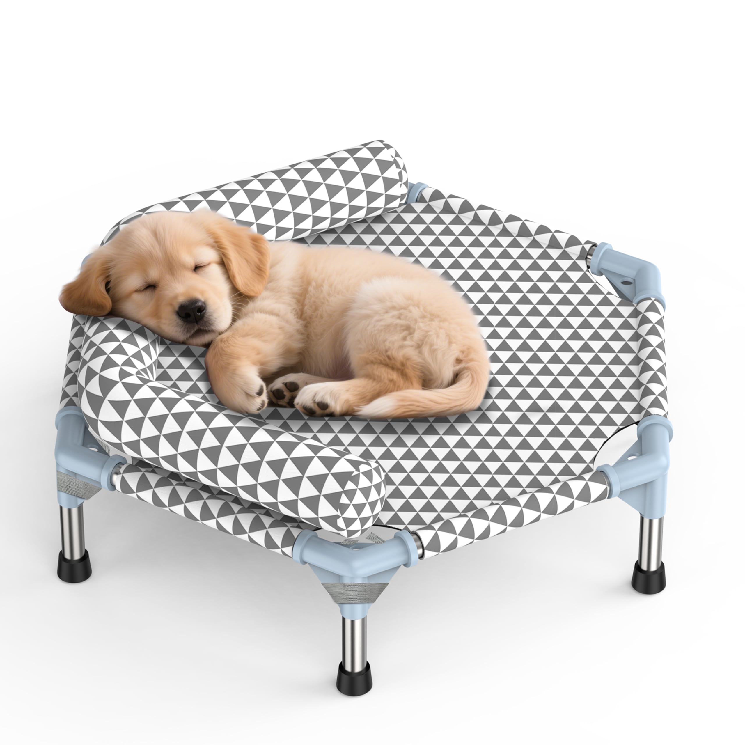 Photo 1 of Orthopedic Dog Bed for Small Dogs - Removable Bolsters & cleanable Cover,Elevated Outdoor Dog Bed,Raised Dogs Bed,Easy to Assemble,Up to 75 lbs,Small