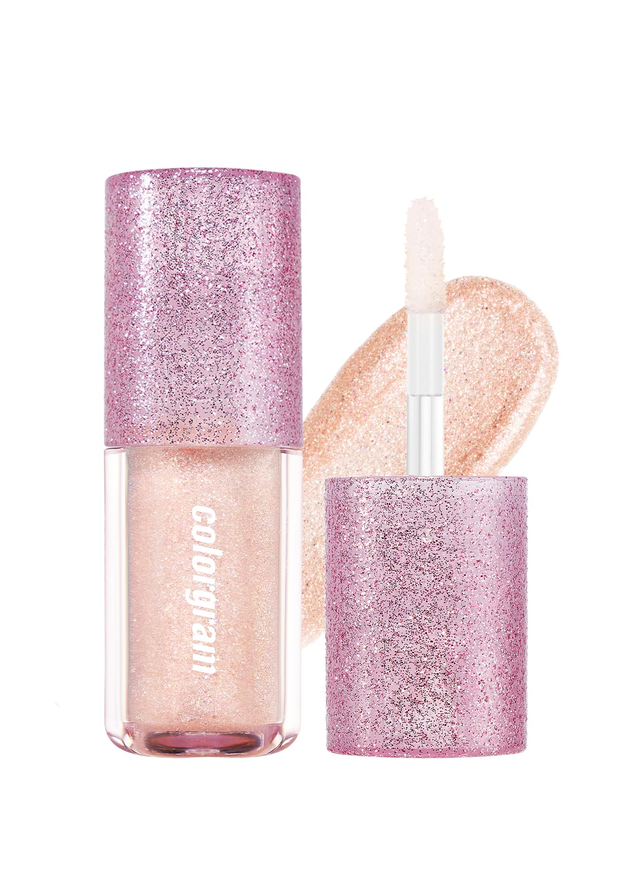 COLORGRAM Milk Bling Shadow 07 Fairylike (23) | Pigmented Glistening Liquid Glitter Eyeshadow, Long-lasting Shimmer to Matte, Infused with different sized Glittery Pearls