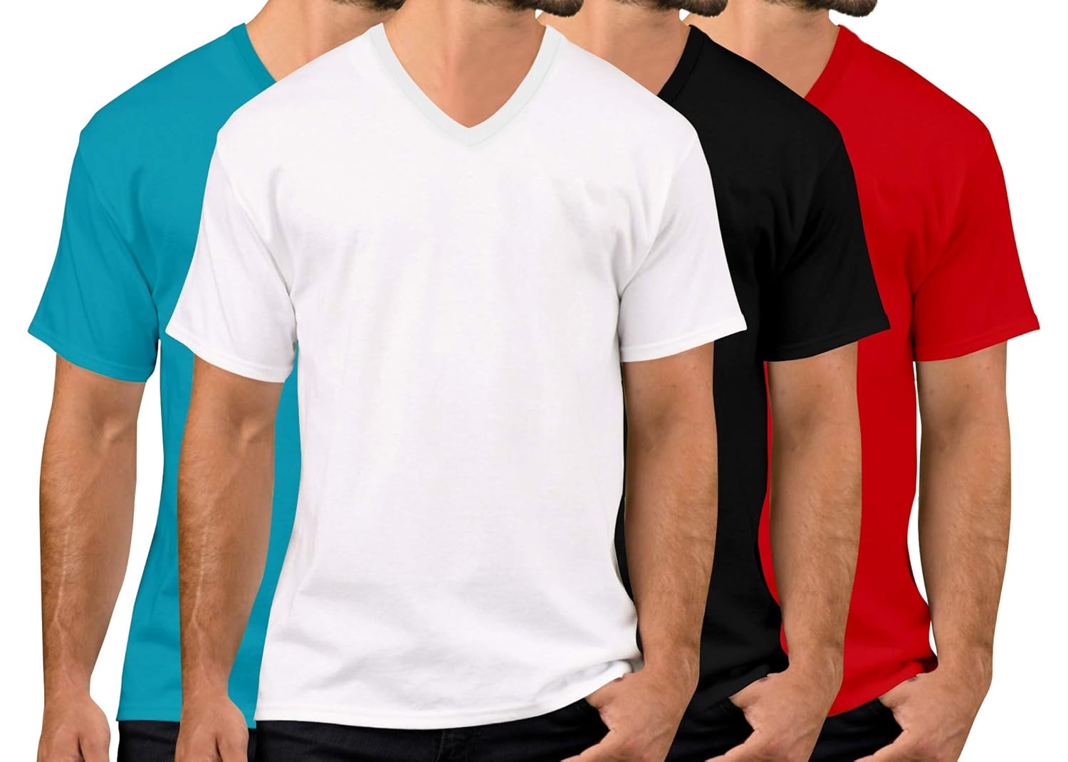 Buy Cricmarket Premium Mens Plain V Neck Half Sleeves Cotton Combo Pack