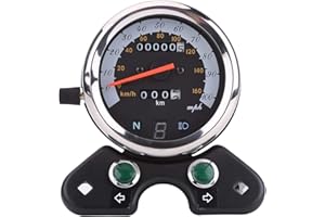 ARAMOX Motorcycle Speedometer Dual Odometer Universal Digital Display Gear Meter