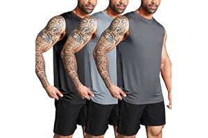 Boyzn 3 or 5 Pack Men's Workout Tank Tops, Athletic Gym Muscle Tank Tops for Men, Fitness Bodybuilding Sleeveless Tee Shirts