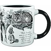 The Unemployed Philosophers Guild Heat Transforming Disappearing Cheshire Cat Mug - Hot Coffee Leaves Behind Only the Grin, Comes in Gift Box, 12oz