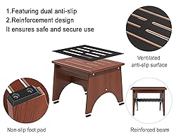 One Step Stool for Adults Seniors with Non-Slip