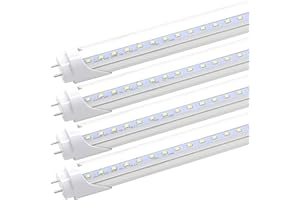 Probelie T8 T10 T12 2FT LED Light Tube - 8W 24 Inch Led Fluorescent Tube Replacement, 20W Equivalent, 1120 Lm, 6500K Cool Whi