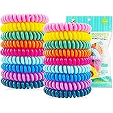 18 Pack Mosquito Repellent Bracelets with 60 Pack Mosquito Patches, DEET-Free Insect & Bug Repellent Wrist Bands for Kids & Adults Outdoor Camping Fishing Traveling