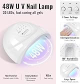 VANREESA Gel Nail Polish Set 77 PCS UV Lamp 55 Colors Base Top Coat Kit view 3