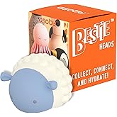 asobu Bestie Bottle Replacement Head for Insulated Stainless Steel Water Bottle, Detachable Soft Animal Head, Collectable Bottle Head for Fun Drinking for Kids, Sheep