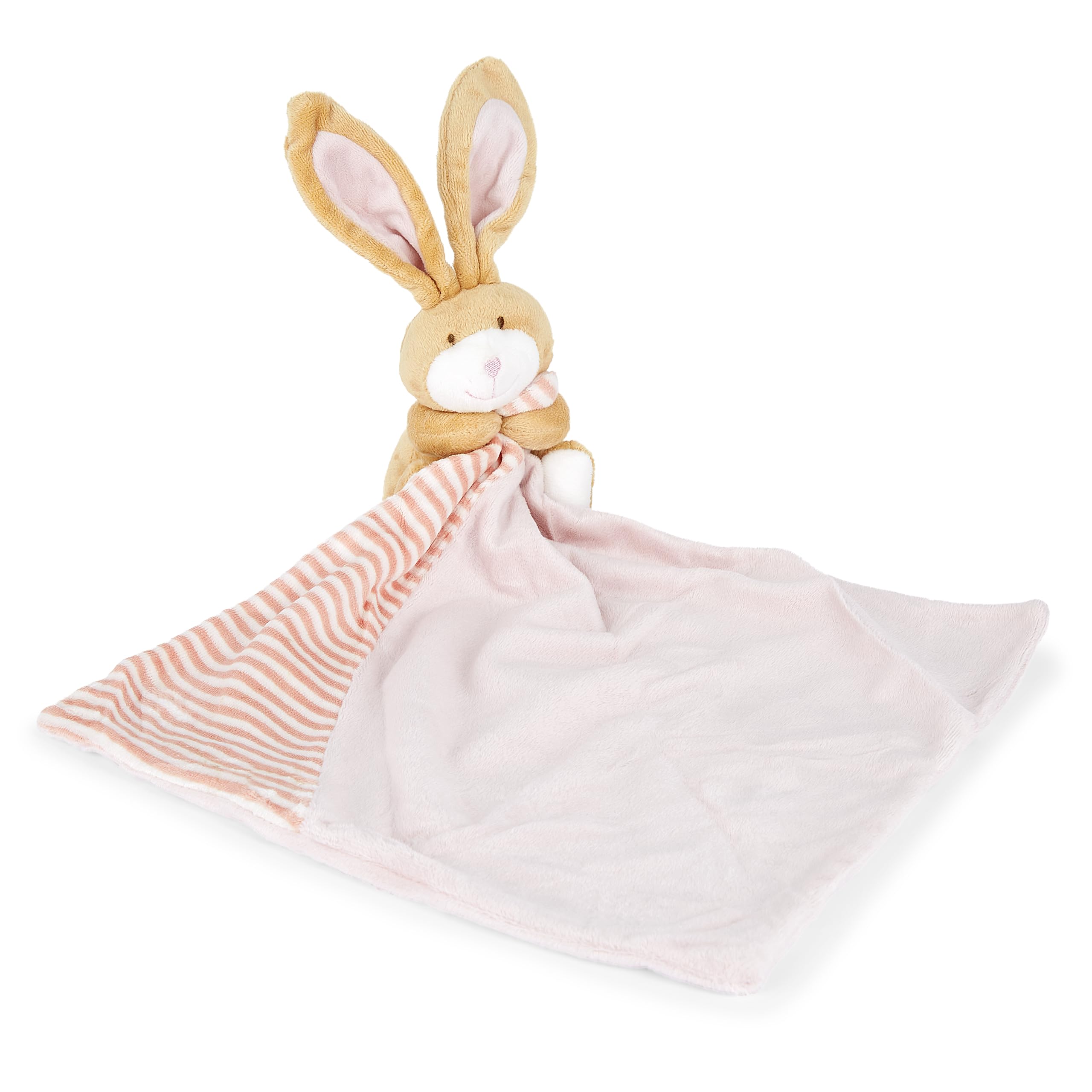 Mousehouse Gifts - Soft Plush Pink Bunny Baby Blanket with Teddy Comforter, Soothing Newborn Swaddle for Boys and Girls