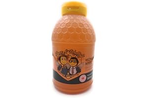 Raw Wildflower Honey – 500 g Canadian Unpasteurized & Unfiltered Liquid Honey in Easy-Squeeze Bottle – 100% Pure Natural Swee