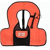 Scuba Choice Kids Snorkel Vest with Front Pocket & Whistle, Orange