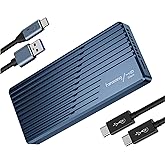 fanxiang 40Gbps M.2 NVMe SSD Enclosure with Cooling Fan, Compatible with USB4/3.2/3.1/3.0, Thunderbolt 3/4, USB Adapter/Reader, Supports M Key and Size 2230/2242/2260/2280 SSDs, MP400