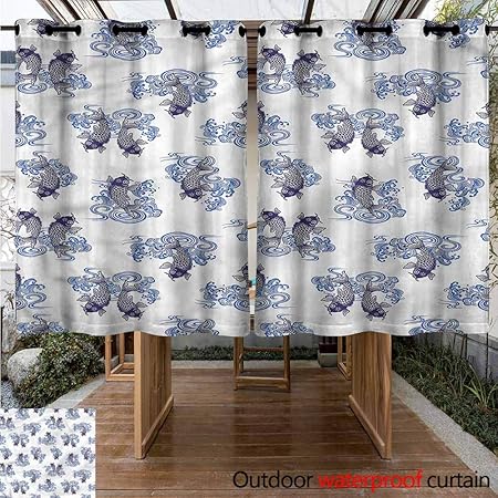 Amazon Com Sunnyhome Grommet Curtain Japanese Japanese Style