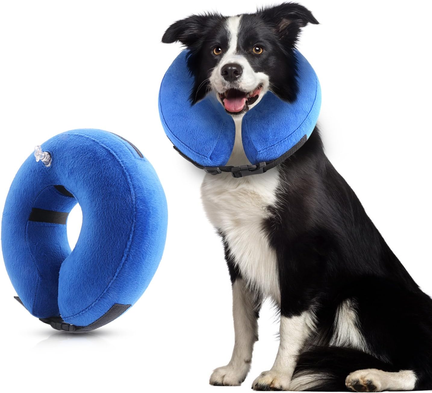 WIRSV Protective Inflatable Dogs Collar Soft and Convenient Pet Recovery E-Collar for Small Medium Large Dogs and Cats Designed to Prevent Pets from Touching Wound Does Not Block Vision
