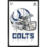 Trends International NFL Indianapolis Colts - Drip Helmet 20 Wall Poster, 22.375" x 34", Black Framed Version
