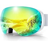findway Ski Goggles OTG for Women Men Adult Youth-Over Glasses Snow Goggles-Interchangeable Lens,Anti Fog Snowboard Goggles
