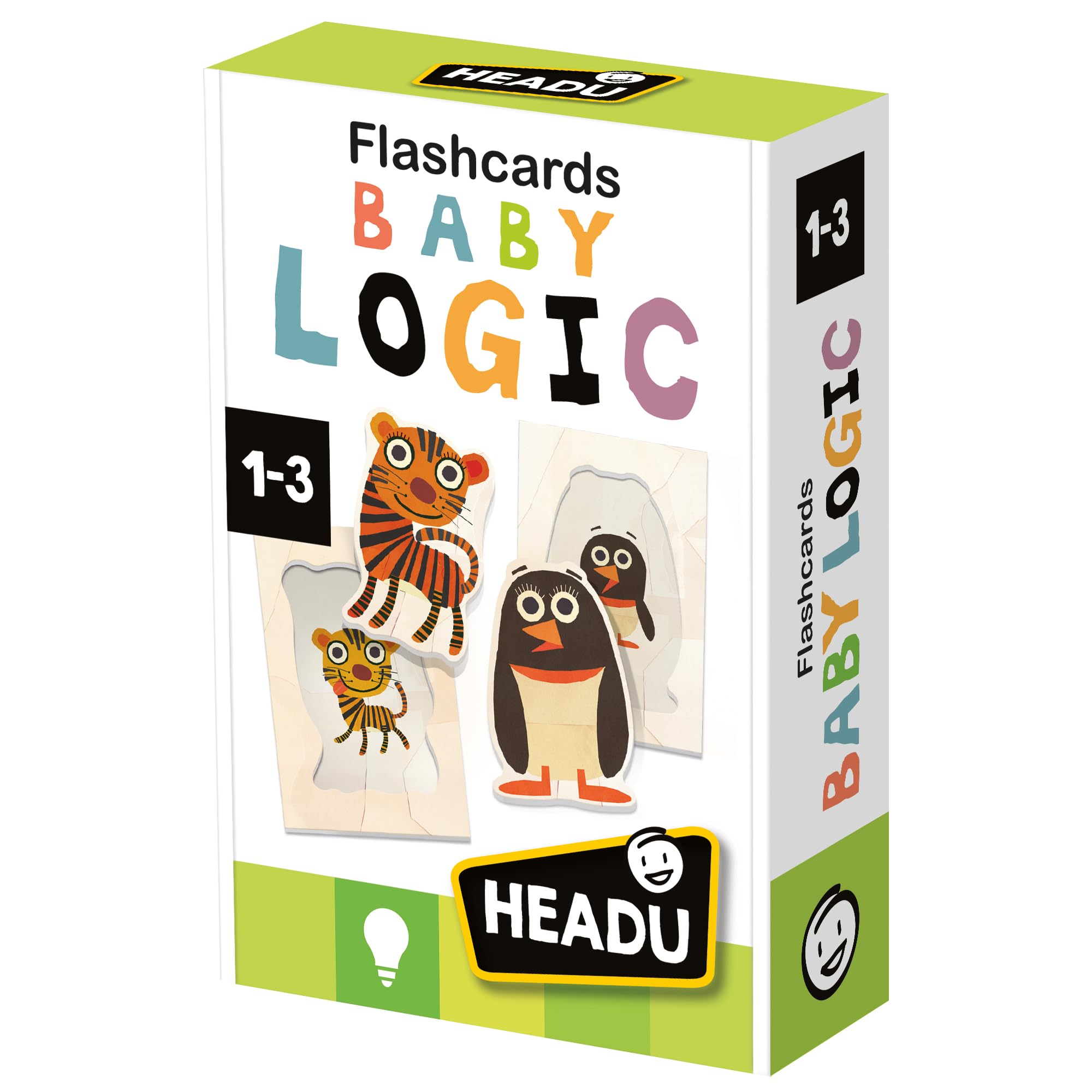 HEADU | Flash Cards Baby Logic - matching puzzle featuring cute animals | Educational Games & Puzzles | Ages 1-3 years