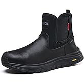 Nutropa Welding Work Boots for Men Composite Toe Safety Boots Non Slip Steel Toe Work Shoes Lightweight Construction Welder Boots