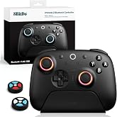8Bitdo Ultimate 2 Bluetooth Controller TMR Joysticks (Black) | for Switch/Switch 2 &amp; Windows PC, RGB Fire Ring, Switchable Hall Effect/Tactile Triggers, Vibration &amp; Motion Control