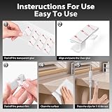 RYCHUI 60Pcs White Cable Clips Self-Adhesive Wire Holder Mount Round Plastic view 5