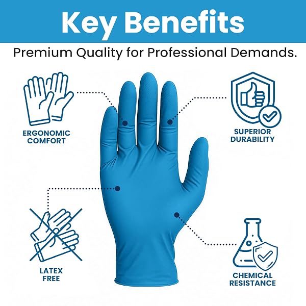 SAFEWAY USA DISPOSABLE VINYL MEDICAL GLOVES BULK — NON-LATEX, POWDER-FREE, MULTI-PURPOSE PROTECTIVE PROFESSIONAL GLOVES FOR HOUSEHOLD CHORES, NURSING, HOSPITAL, LAB WORK AND MORE — (1000 PCS, MEDIUM)