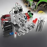 Hydraulic Multiplier Kit - SCV Splitter Valve 2 Circuit fit for JohnDeere/Case/Kubota Tractors,SCV Splitter/Diverter Manifold Valve with Switch Box Control,Hydraulic Multiplier 2 Circuit Kit 3000 PSI