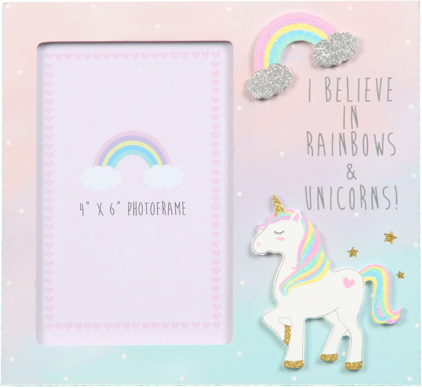 Amazon.de: Photorahmen Magisches Einhorn 'Rainbow Hair‘ Kindergeschenk